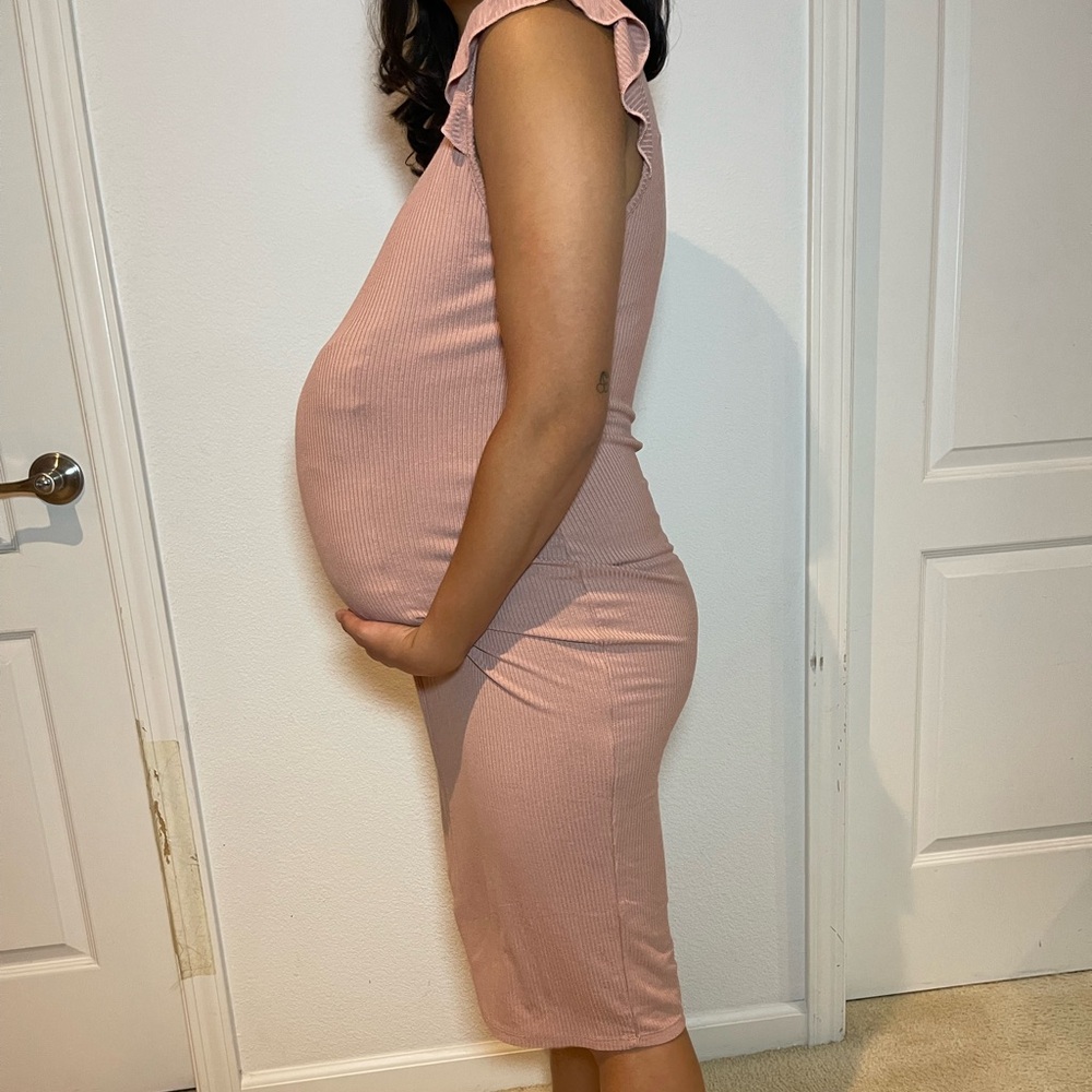 Hello MIZ Pink Ruffle Sleeve Dress - Picture 10 of 10